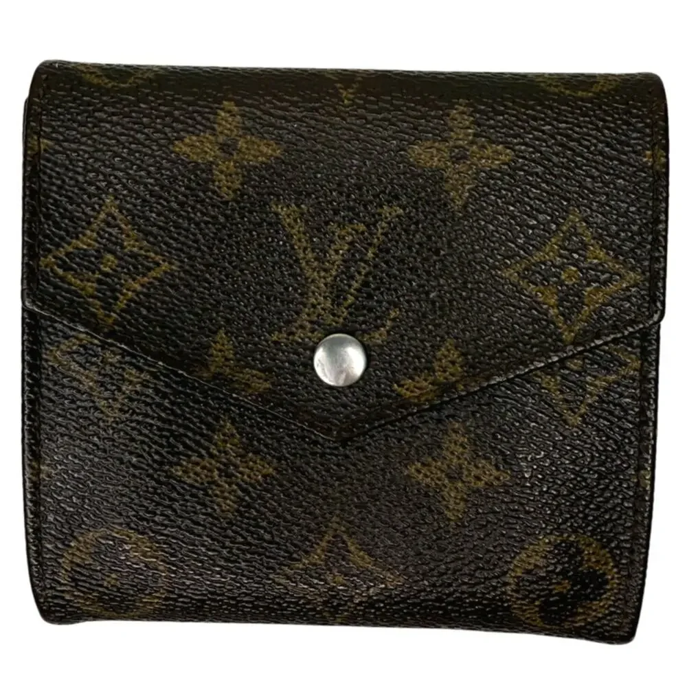Vintage Louis Vuitton Elise Double Snap Wallet Monogram 1986 Authenticated